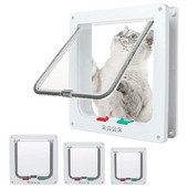 Vrata s preklopom za mačke Zaključavanje u 4 smjera Vrata za kućne ljubimce Mali psi Mačići Štene ABS plastična vrata Komplet vrata Sigurnosna vrata za štene za unutarnji vanjski