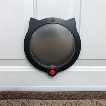 4 τρόποι κλειδώματος Πόρτα για κατοικίδιο με πτερύγιο σκύλου γάτας για κουτάβι πόρτα για εσωτερική εξωτερική πόρτα παράθυρο που κλειδώνει Safe Dog Gate Door Door Pet Supplies