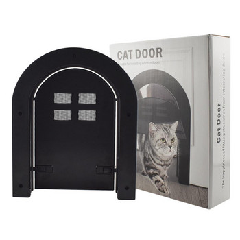 Pet Cat Dog Screen Dog Μαγνητική πόρτα με παράθυρο χωρίς είσοδο Αξεσουάρ κατοικίδιων ζώων Κατάλληλο για ξύλινη πόρτα προμήθειες για κατοικίδια εξωτερικού χώρου