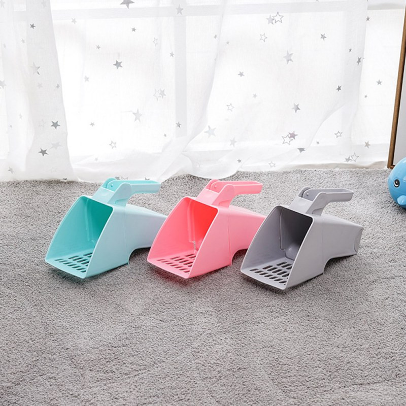 Korisna lopata za mačji pijesak s držačem za vreću za otpad, alat za čišćenje kućnih ljubimaca, lopatica, prosijati, proizvodi za čišćenje pijeska, lopatice za mačke