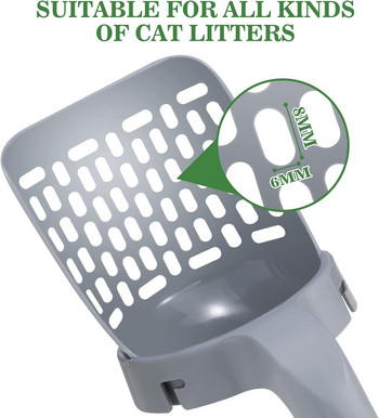 Premium Σετ σέσουλα απορριμμάτων γατών με 5 ρολά Σακούλες σκουπιδιών Αποσπώμενο βαθύ φτυάρι απορριμμάτων γατών με δοχεία απορριμμάτων, είδη για κατοικίδια