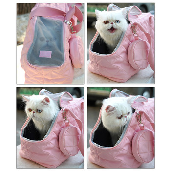 Нова преносима кошница за котки Кучета за носене на домашни любимци Дишаща ръчна чанта с голям капацитет Чанта през рамо Сгъваеми аксесоари за кучета Предмети за домашни любимци