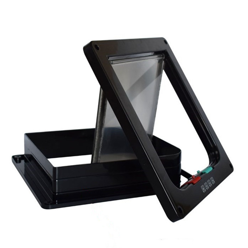 Vrata s poklopcem za pse i mačke s bravom u 4 smjera Vrata za mačke za kućne ljubimce Sigurnosna vrata s poklopcem za životinje Plastična vrata za male pse s poklopcem za mačke Vrata za kućne ljubimce