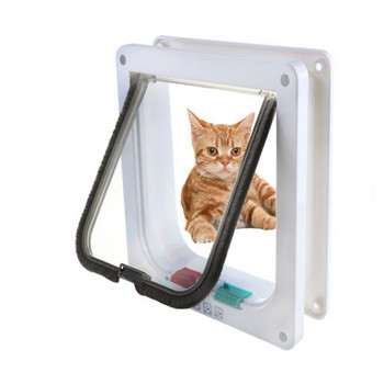 Κλείδωμα μαγνητική 4-τρόπων Pet Dog Petpy Cat Flap Πόρτα Είσοδος Είσοδος Πύλη εισόδου