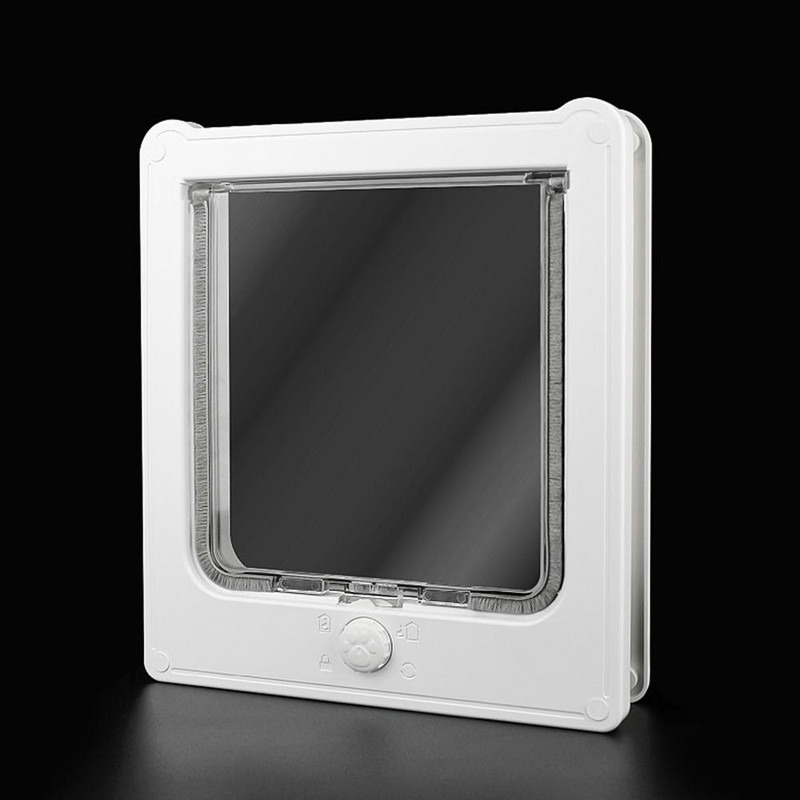 Mājdzīvnieku kaķu suņu aizsegu durvis drošības atloks Dubults magnētisks dizains Kluss bezmaksas ieejas vārti mājdzīvnieku piederumi