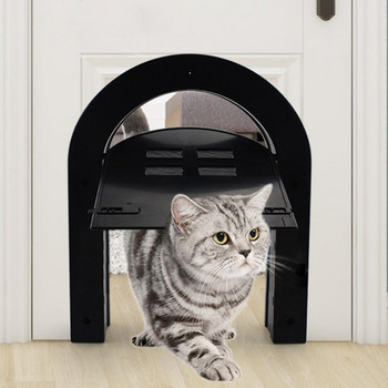 Νέα πόρτα για κατοικίδια γάτας σήτα πόρτας για σκύλους Μαγνητική πόρτα με παράθυρο χωρίς είσοδο Αξεσουάρ κατοικίδιων ζώων Κατάλληλο για σκύλους γάτες Προμήθειες για γατάκια