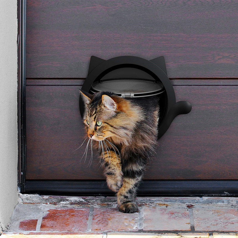 Vrata za mačke za kućne ljubimce za unutarnja vrata Mali pas Mačka Preklop Unutarnja rupa za vanjska vrata Portal za zaključavanje u 4 smjera Prolaz za male životinje