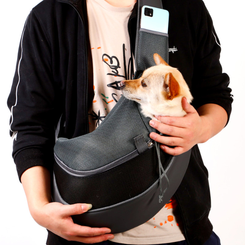 Mājdzīvnieku pārnēsāšanas plecu soma suņa kaķa kucēna somiņa ar mazu kabatu Pārnēsājamas ceļojumu rokas Pārnēsājamas elpojošas sieta slinga mugursoma