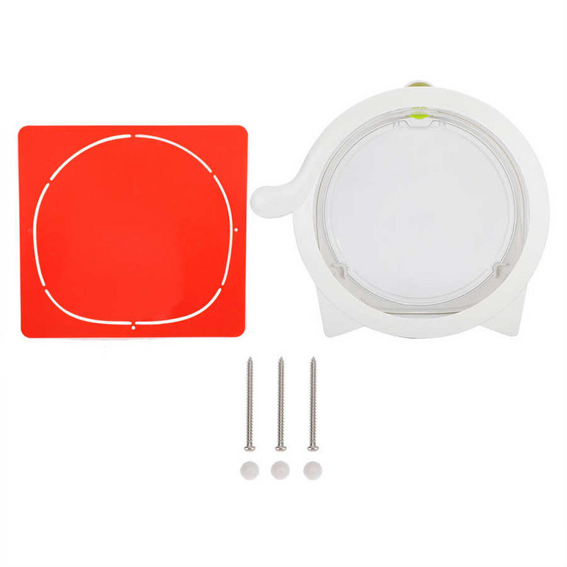 Kaķu drošas durvis Plastmasas Kaķu formas Kastes Mājdzīvnieki Brīvi Rotējams Slēdzis Balts Kaķu vārtu aizbāznis Satur durvju piederumi Aksesuāri