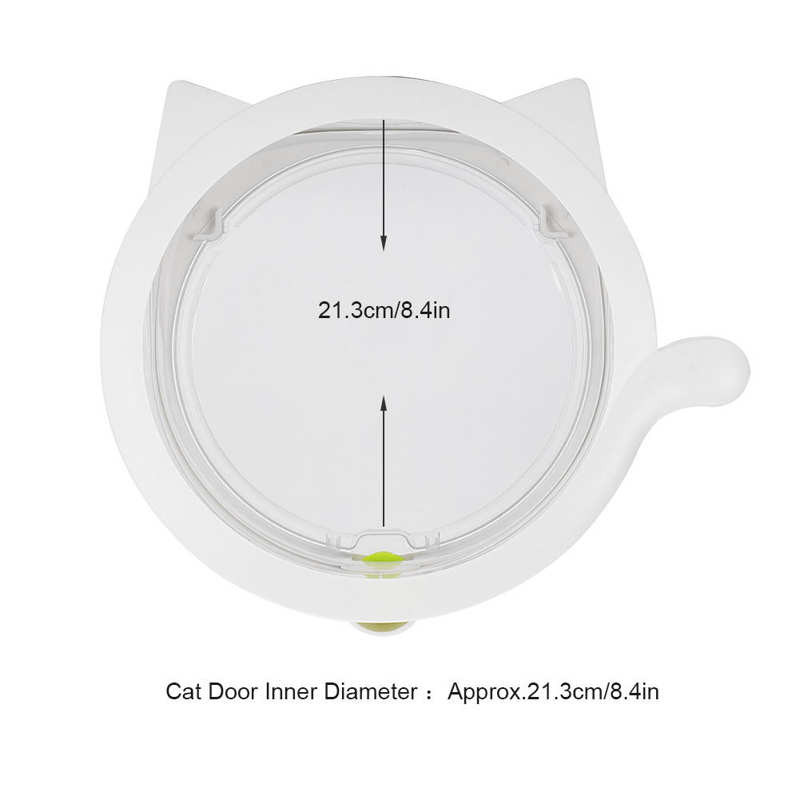 Kaķu drošas durvis Plastmasas Kaķu formas Kastes Mājdzīvnieki Brīvi Rotējams Slēdzis Balts Kaķu vārtu aizbāznis Satur durvju piederumi Aksesuāri