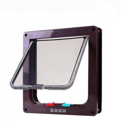 FunPets Vrata za kućne ljubimce Sigurnosna brava s zaključavanjem u 4 smjera Plastična vrata s preklopom za pse i mačke Kontrolirana vrata s prekidačem smjera Potrepštine za male kućne ljubimce