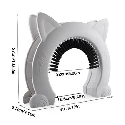 Kaķu durvis Kaķa formas suņu durvis bīdāmām durvīm Mazas kaķu durvis ar tīrīšanas kopšanas suku ABS plastmasas mazi mājdzīvnieku vārti mazi mājdzīvnieki