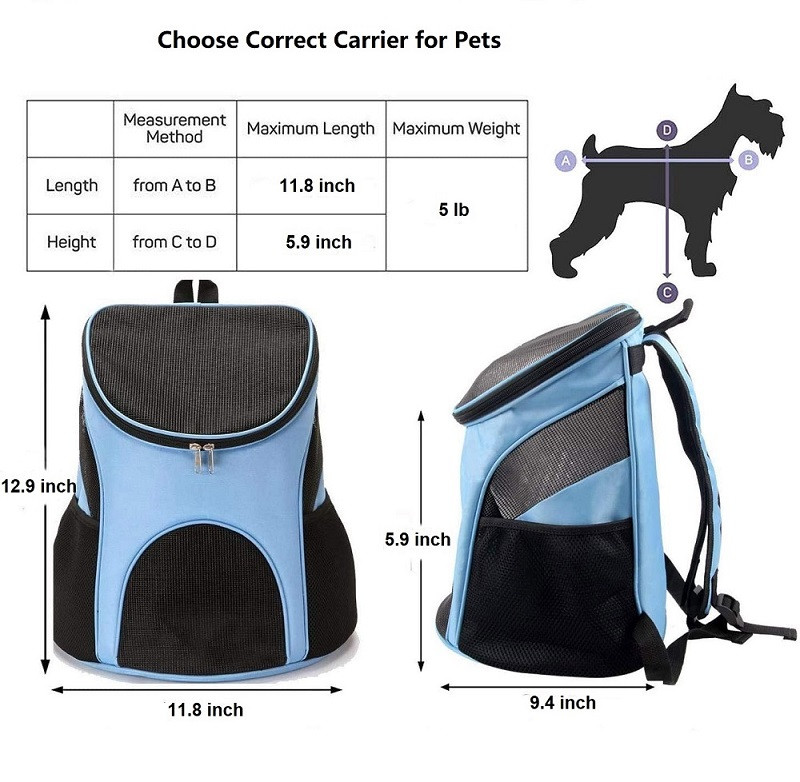 Naprtnjače za nošenje kućnih ljubimaca. Naprtnjače za nošenje mačaka. Naprtnjače za pse. Sklopiva torba za nošenje s prozračnom mrežicom za hodanje