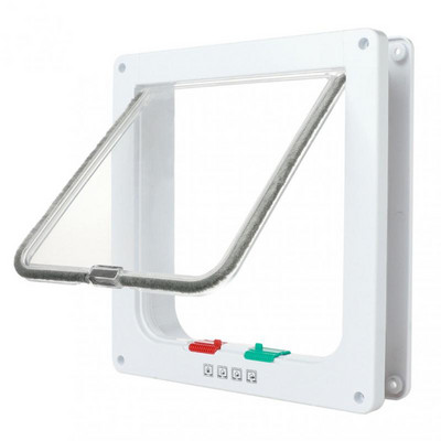 2023 Pas Mačka Vrata s preklopom s 4 smjera zaključavanja Sigurnosna preklopna vrata za mačke Mačiće ABS plastika Mala vrata za pse Mačke Psi preklopna vrata za kućne ljubimce Čip