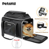 Mājdzīvnieku pārvadātājs Pārnēsājama suņu soma Salokāma, mīksta sānu kaķu pārvadātājs Mājdzīvnieku plecu soma kucēniem kaķiem Ceļojumu aviokompānija apstiprināta zem sēdekļa