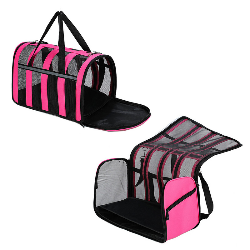 Prijenosna torba za štene, prozračna mrežasta torba za hodanje mačke na ramenu, torba za putovanja na otvorenom, ručna torba s mekom stranom za male pse