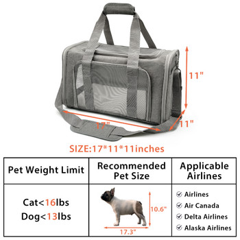 CAWAYI KENNEL Oxford Πτυσσόμενες τσάντες μεταφοράς κατοικίδιων για μικρές γάτες Σκύλοι Σακίδιο πλάτης Τσάντα μεταφοράς σκύλων Αναπνεύσιμες φορητές τσάντες