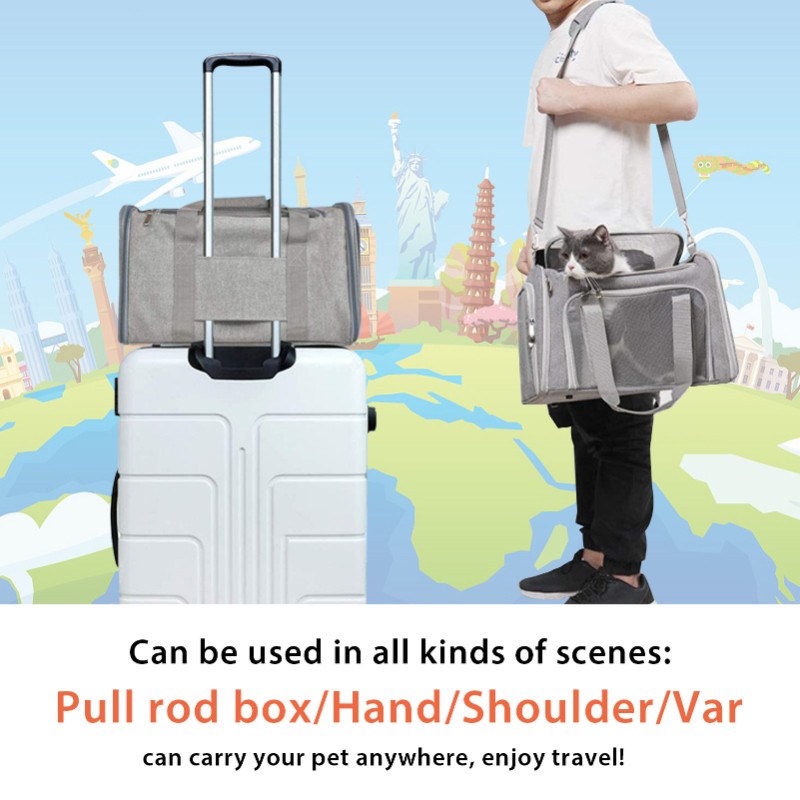 CAWAYI KENNEL Oxford Sklopive nosiljke za kućne ljubimce Torba za nošenje za male mačke Pse Ruksak Torba za transport pasa Prozračne prijenosne torbe