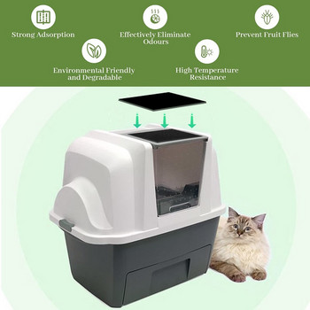 3 τμχ Φίλτρο ενεργού άνθρακα για κατοικίδια Βαμβακερό φίλτρο υψηλής απόδοσης προσρόφησης για κουτιά απορριμμάτων γάτας Τουαλέτα