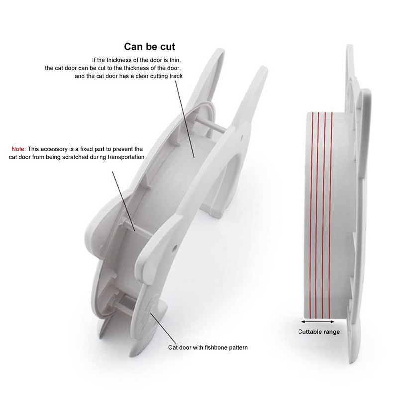 Mačka za kućne ljubimce Unutarnja vrata Oblik mačjih ušiju Otporan na habanje Dizajn bez prepreka Jednostavna instalacija Za mačiće Štence