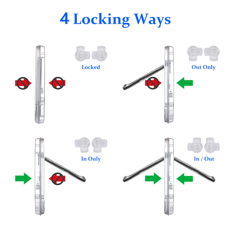 Vrata za mačke za kućne ljubimce, tiho sigurnosno zaključavanje u 4 smjera sa snažnim magnetskim zatvaranjem, prozirni sanduci s preklopom za male mačke i pse do 10 kg