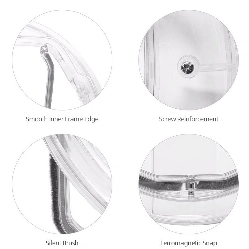 Vrata za mačke za kućne ljubimce, tiho sigurnosno zaključavanje u 4 smjera sa snažnim magnetskim zatvaranjem, prozirni sanduci s preklopom za male mačke i pse do 10 kg