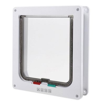 Sigurna vrata za kućne ljubimce Vrata za pse i mačke s bravama u 4 smjera Plastična vrata za kućne ljubimce Vrata s preklopom za osiguranje za životinje Vrata za male pse Nabavka za kućne ljubimce Vrata za pse