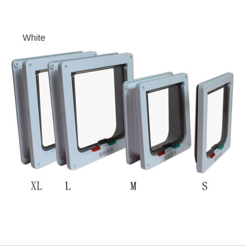 Sigurna vrata za kućne ljubimce Vrata za pse i mačke s bravama u 4 smjera Plastična vrata za kućne ljubimce Vrata s preklopom za osiguranje za životinje Vrata za male pse Nabavka za kućne ljubimce Vrata za pse