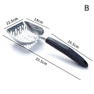 Lopatica za mačji pijesak s dugom ručkom Velika metalna lopatica za pijesak s dubokom lopatom Alat za čišćenje kućnih ljubimaca Lopata za mačji pijesak od legure nehrđajućeg čelika
