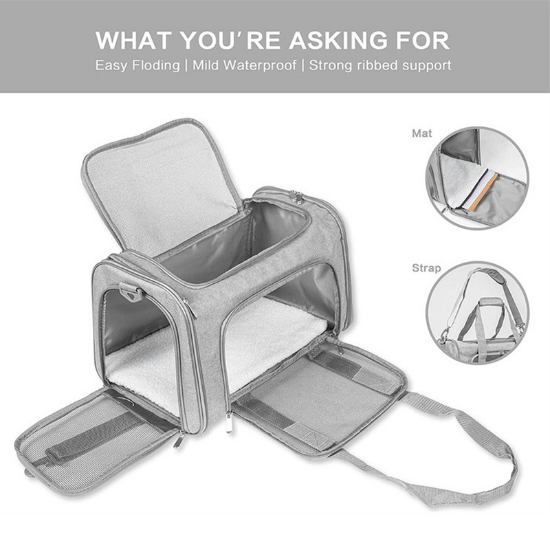 Prijenosne nosiljke za mačke Putna torba za kućne ljubimce Mekana prozračna sklopiva torba Sigurnosna nosiljka za kućne ljubimce za male srednje mačke, pse