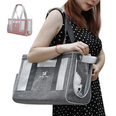 Pārnēsājama suņu pārnēsāšanas soma Elpojoša sieta mājdzīvnieku kucēnu ceļojumu soma mugursoma āra plecu soma maziem suņiem Kaķiem Čivava Jorki