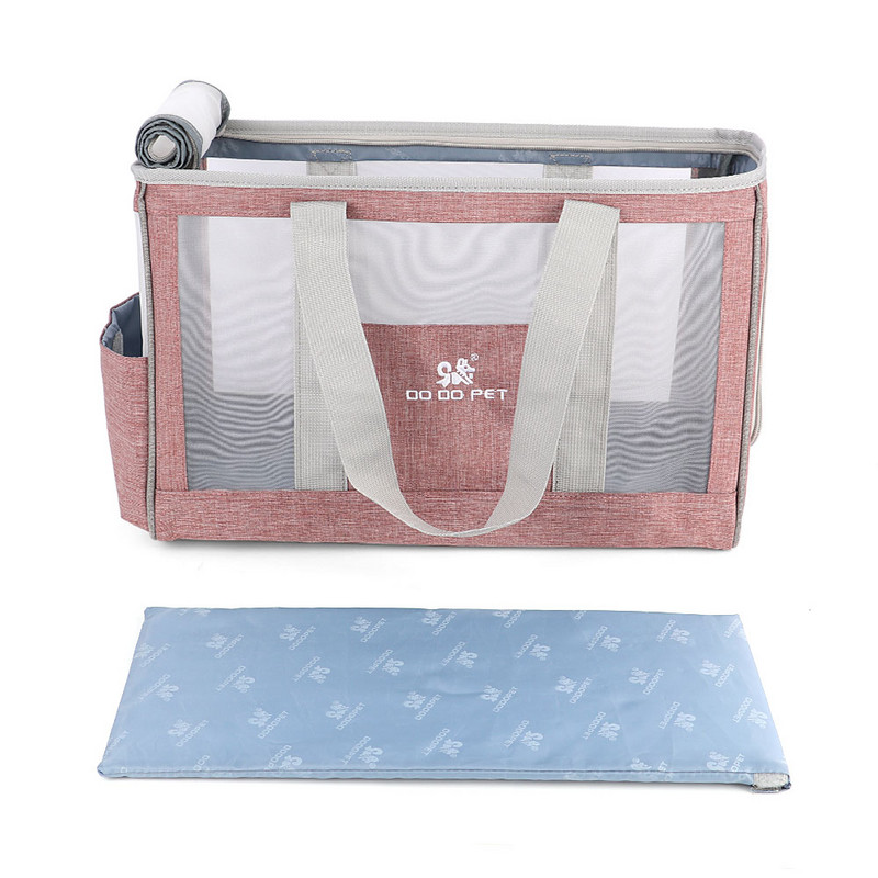 Pārnēsājama suņu pārnēsāšanas soma Elpojoša sieta mājdzīvnieku kucēnu ceļojumu soma mugursoma āra plecu soma maziem suņiem Kaķiem Čivava Jorki