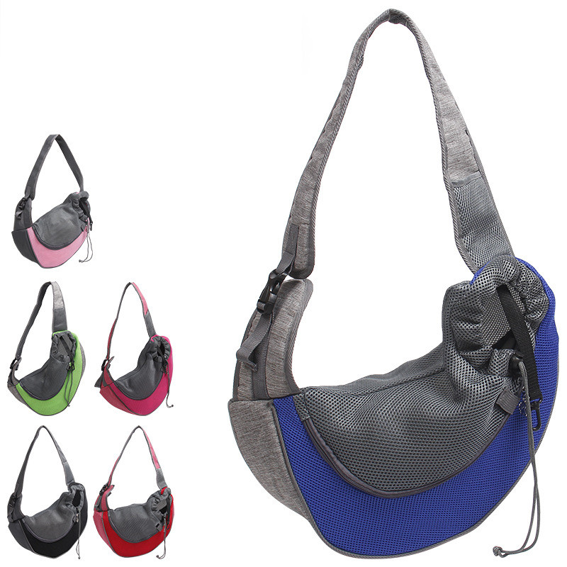 Āra mājdzīvnieku soma suņu kaķu rokassomu maisiņu pārvadātājs maziem suņiem viena plecu soma Ceļojumu priekšējais tīkls Oksfordas pārnēsājami kucēnu izstrādājumi