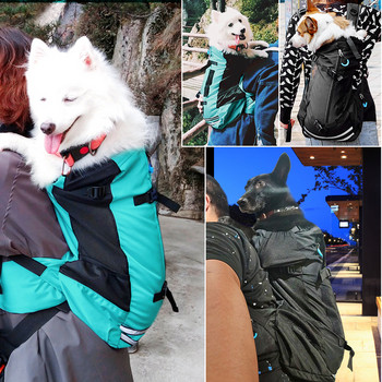 Раница за носене на кучета от плат Оксфорд за малки и средни кучета Раница за корги булдог Светлоотразителна чанта за пътуване Chiens за продукти за домашни любимци