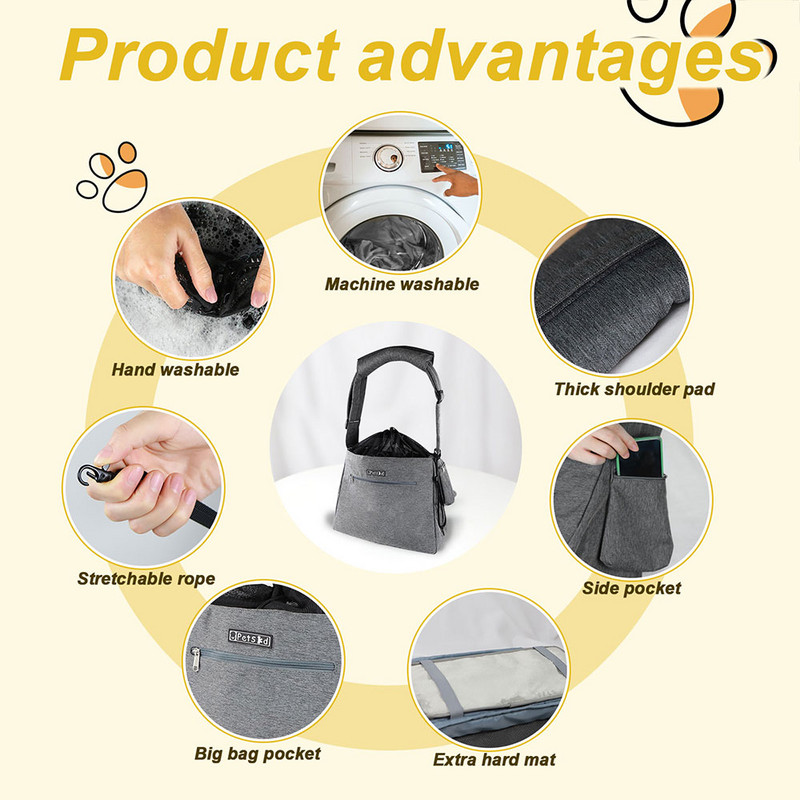 Petskd Sling Nosiljka za pse Prijenosna nosiljka za kućne ljubimce Na ramenu Messenger Nosilice za mačke Najlonska torba za kućne ljubimce Dodaci za pse za štene Na otvorenom