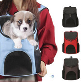 Elpojošs mājdzīvnieku somas nēsātājs mugursoma suns kaķis āra ceļojumu mugursoma Tīkla kucēnu krūšu mugursoma Salokāms pārnēsājams mājdzīvnieku pārvadātājs