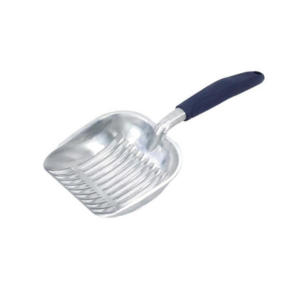 Nova lopatica za mačji pijesak Velika metalna lopatica za pijesak za Kitty Sifter s dubokom lopaticom i ergonomskom ručkom izrađenom od čvrstog aluminija