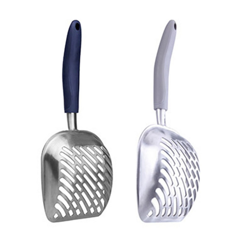 Nova lopatica za mačji pijesak Velika metalna lopatica za pijesak za Kitty Sifter s dubokom lopaticom i ergonomskom ručkom izrađenom od čvrstog aluminija