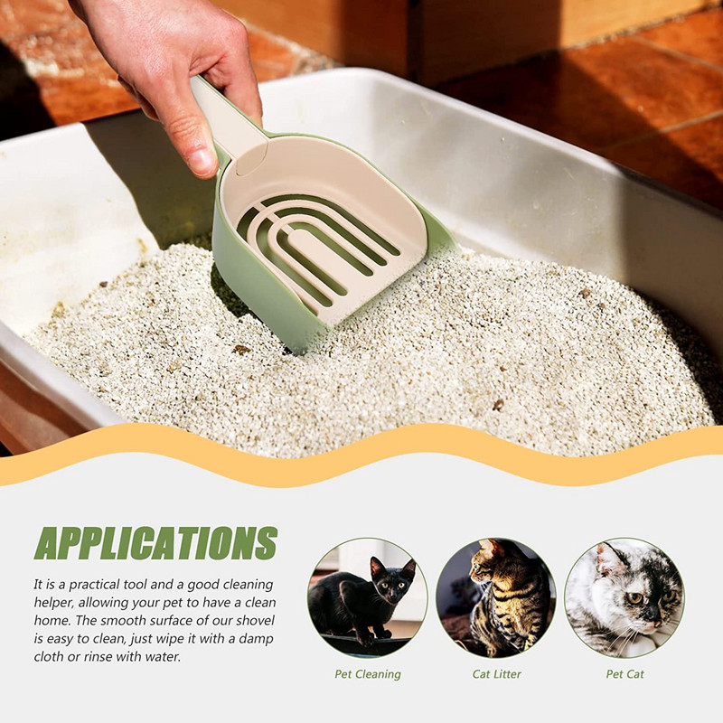 Lopata za mačji pijesak Samočisteća s postoljem Višenamjenska plastična lopatica za mačji pijesak Izdržljiva lopata za mačji pijesak Potrepštine za kućne ljubimce