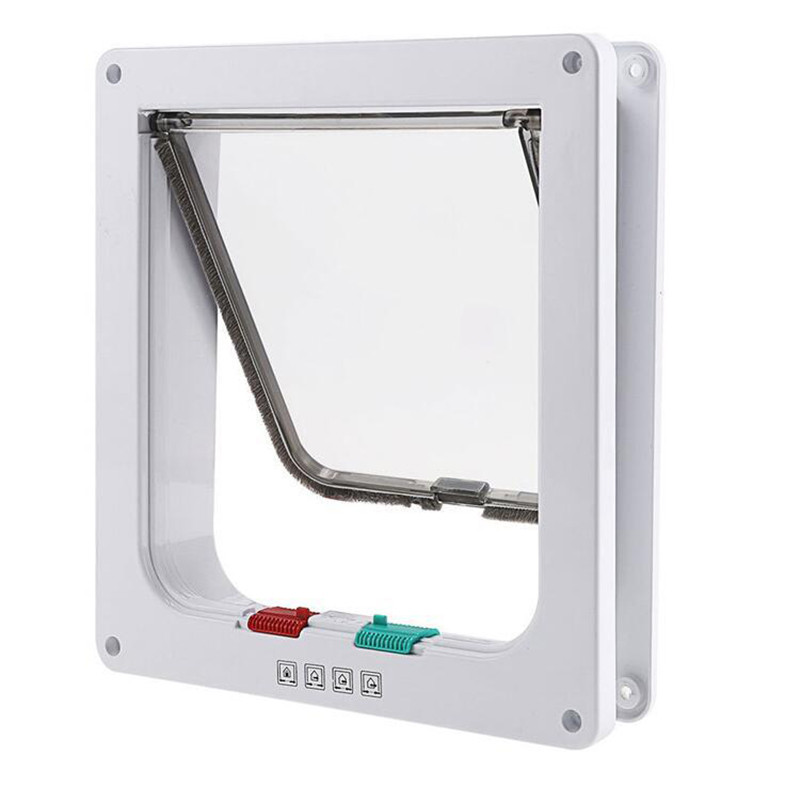 Pametna vrata za kućne ljubimce Sigurnosna brava s zaključavanjem u 4 smjera ABS plastika Vrata s preklopom za pse i mačke Upravljačka vrata s prekidačem smjera Oprema za male kućne ljubimce