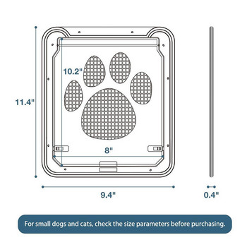 Μοτίβο ίχνους σκύλου Προμήθειες για ασφαλή κατοικίδια με πτερύγια κατοικίδιων ζώων
