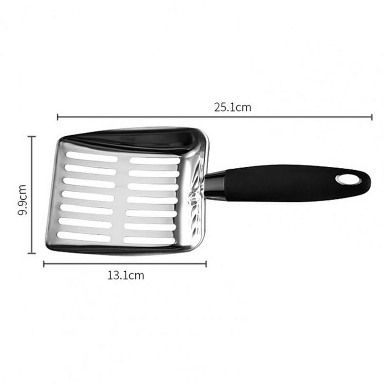 Lopata za mačji pijesak Izdržljiva praktična lopatica za pijesak od nehrđajućeg čelika Strugač za mačke/pribor za dom