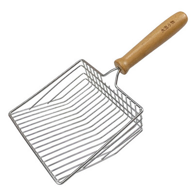 Metalna lopatica za mačji pijesak Šuplja lopatica za WC za kućne ljubimce s dugom ručkom Jumbo sito za mačiće, Lopata za čišćenje Alati za kućne ljubimce