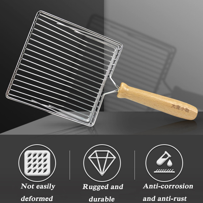 Metalna lopatica za mačji pijesak Šuplja lopatica za WC za kućne ljubimce s dugom ručkom Jumbo sito za mačiće, Lopata za čišćenje Alati za kućne ljubimce