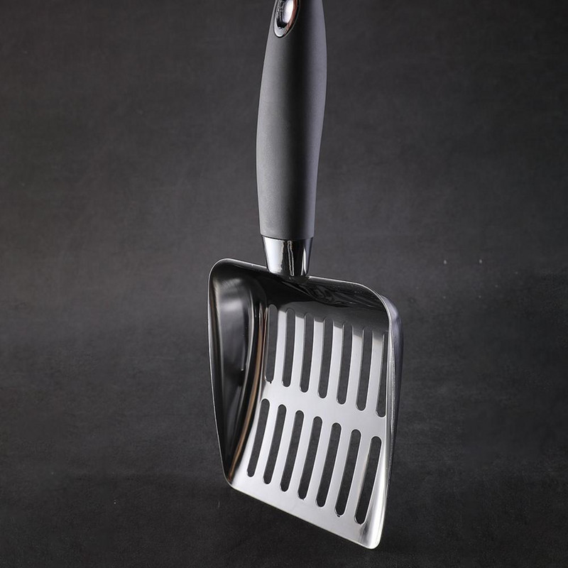 Praktiska mājdzīvnieku pakaišu liekšķere Pretdeformēta kaķēnu pakaišu lāpsta Mazgājama nerūsējošā tērauda kaķu smilšu liekšķere Tīrīšanas līdzeklis