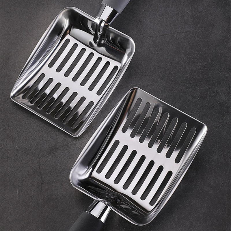 Praktiska mājdzīvnieku pakaišu liekšķere Pretdeformēta kaķēnu pakaišu lāpsta Mazgājama nerūsējošā tērauda kaķu smilšu liekšķere Tīrīšanas līdzeklis