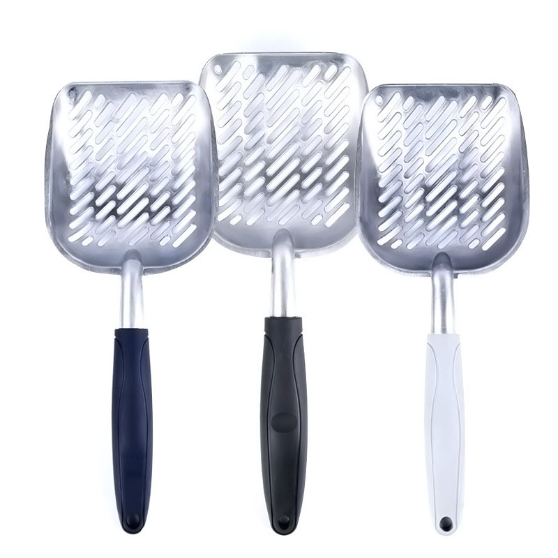 Kućni ljubimci Aluminijske lopatice za mačji pijesak Metalna lopatica Sito s dubokom lopatom Mačji pijesak Čistač sranja za kućne ljubimce Artefakt Alati za čišćenje kućnih ljubimaca