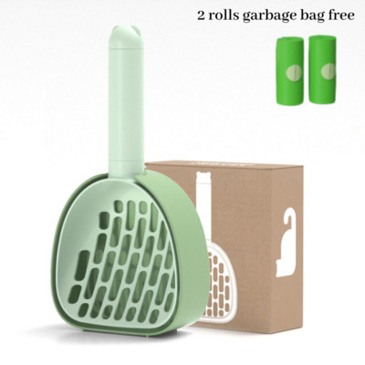 Pārnēsājams kaķu pakaišu lāpstas komplekts Cat Pooper Scooper tīrīšanas piederumi Pet Shovel Kaķu tualetes tīrīšanas lāpsta ar atkritumu maisu