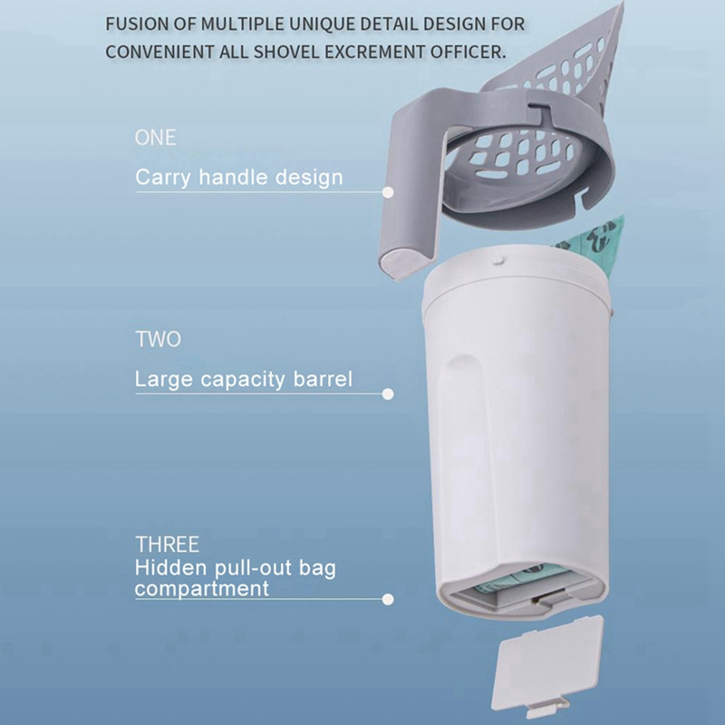 Lopatica za mačji pijesak velikog kapaciteta s ugrađenom vrećicom Lopata za mačke Vreća za čišćenje kućnih izmeta Alat za čišćenje mačića Pribor za kućne ljubimce
