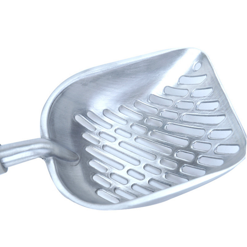 Kaķu smilšu karotes Lāpsta Kvalitatīvs izturīgs kaķu pakaišu lāpstiņš Alumīnija sakausējuma materiāls Pārnēsājams tīrīšanas rīks mājdzīvnieku suņu kaķim